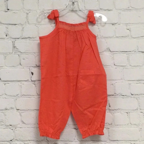 NWT Janie & Jack Shoulder Tie Romper 0-3M - Picture 5 of 6
